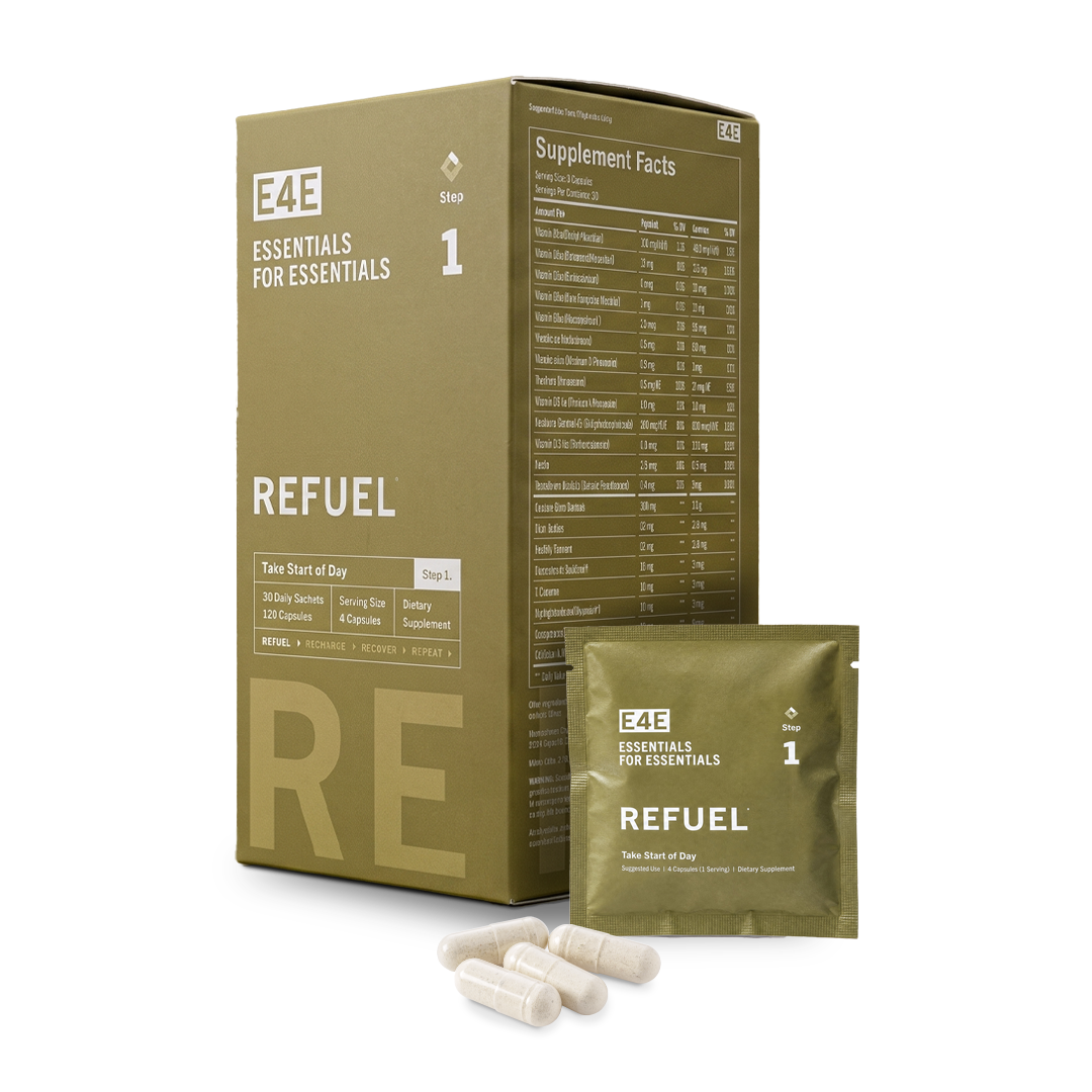 REFUEL dispenser box with daily sachets